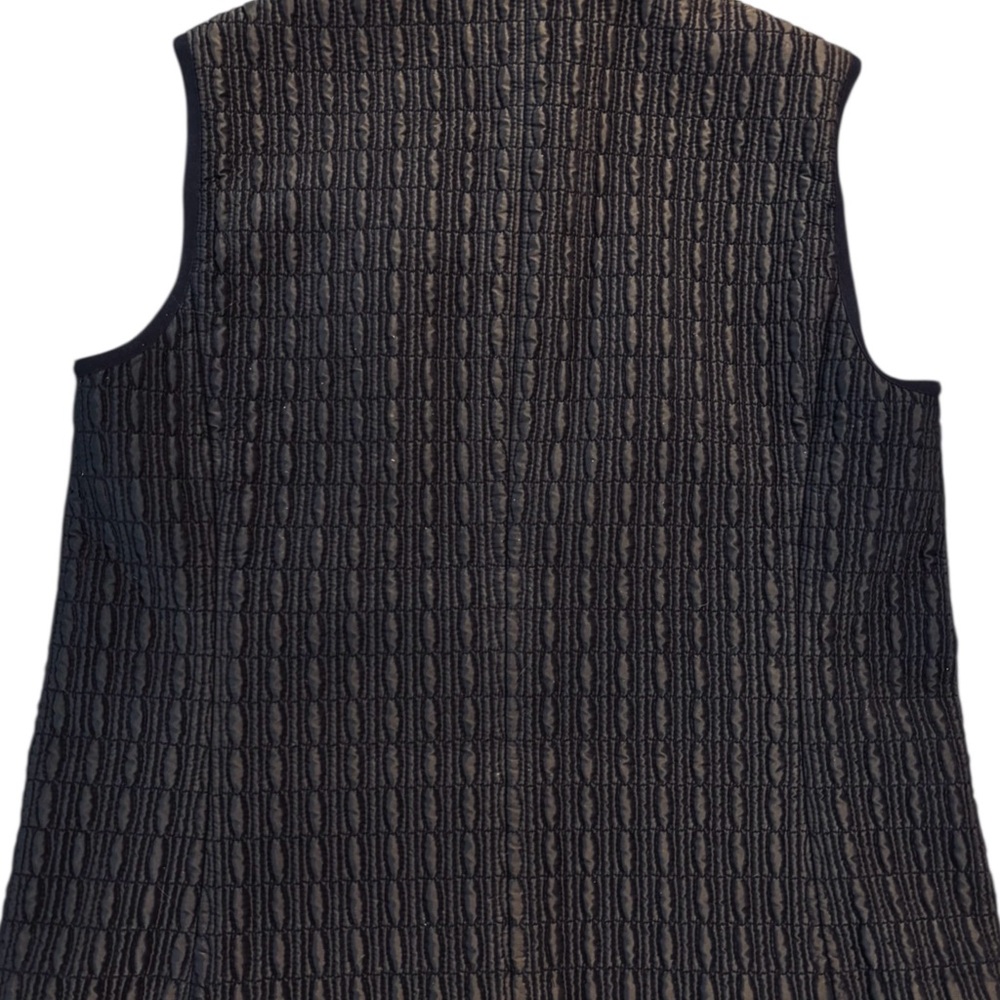 Pendleton Chocolate Brown Black Trim Textured Zip… - image 4